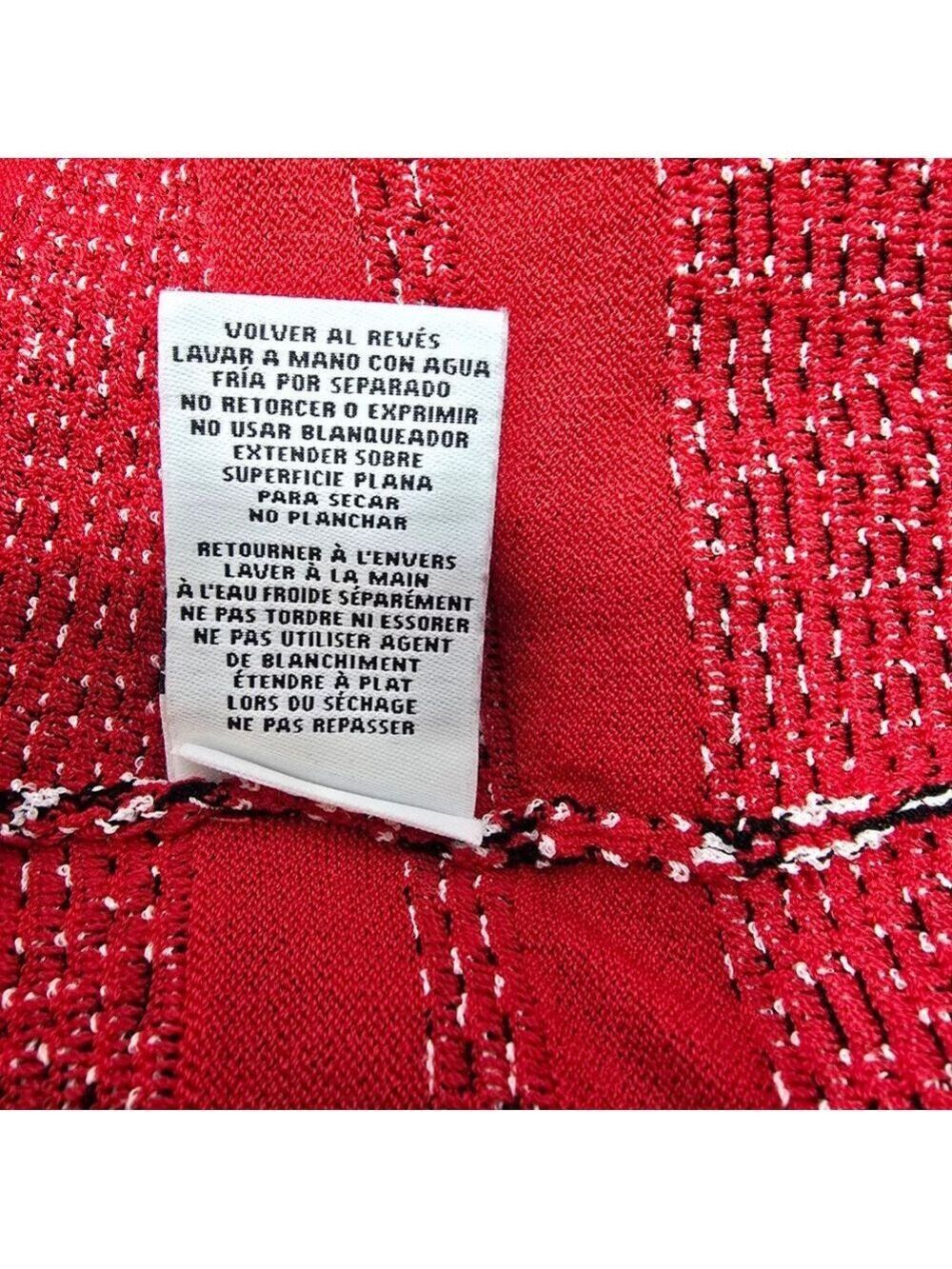 Women's Ruby Rd. Red & Black Patterned Cardigan Sweater L - Picture 8 of 10